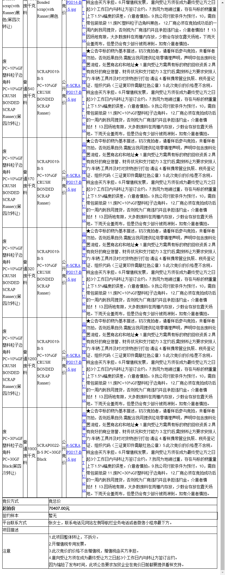 耐普罗塑胶模具（苏州）有限公司废PC塑料粒子边角料共9.29吨-0825-受让方需具备回收资质，需提供垃圾零填埋声明转让公告