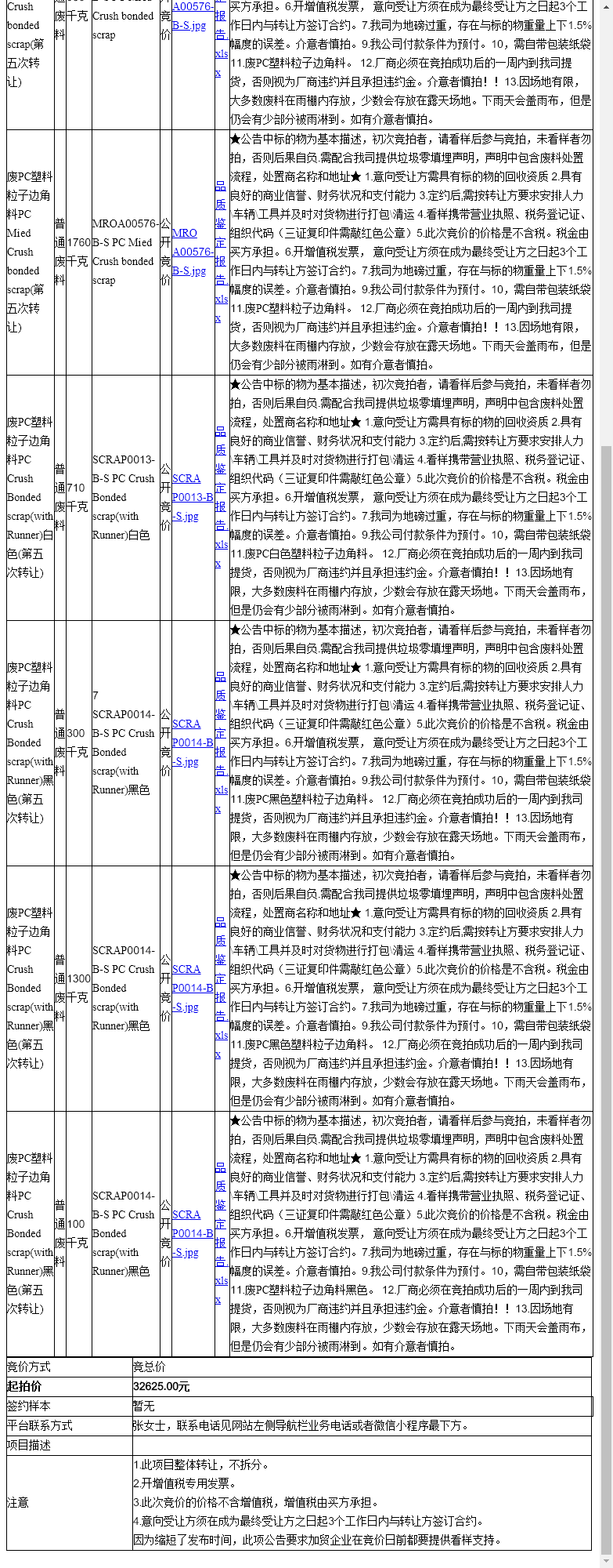 耐普罗塑胶模具（苏州）有限公司废PC塑料粒子边角料共5.1吨-受让方需具备回收资质，需提供垃圾零填埋声明转让公告