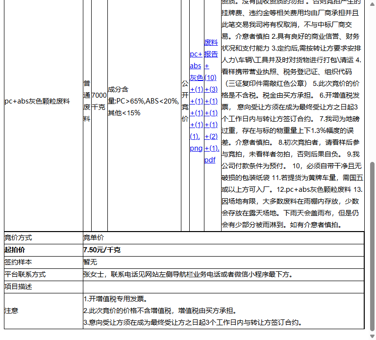 绿点（苏州）科技有限公司pc+abs灰色颗粒废料转让公告