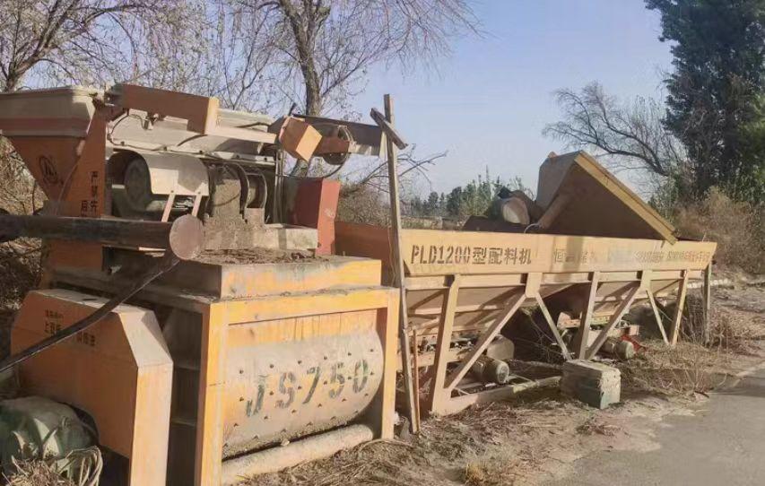 酒泉市地区工地处理配料机、750搅拌机